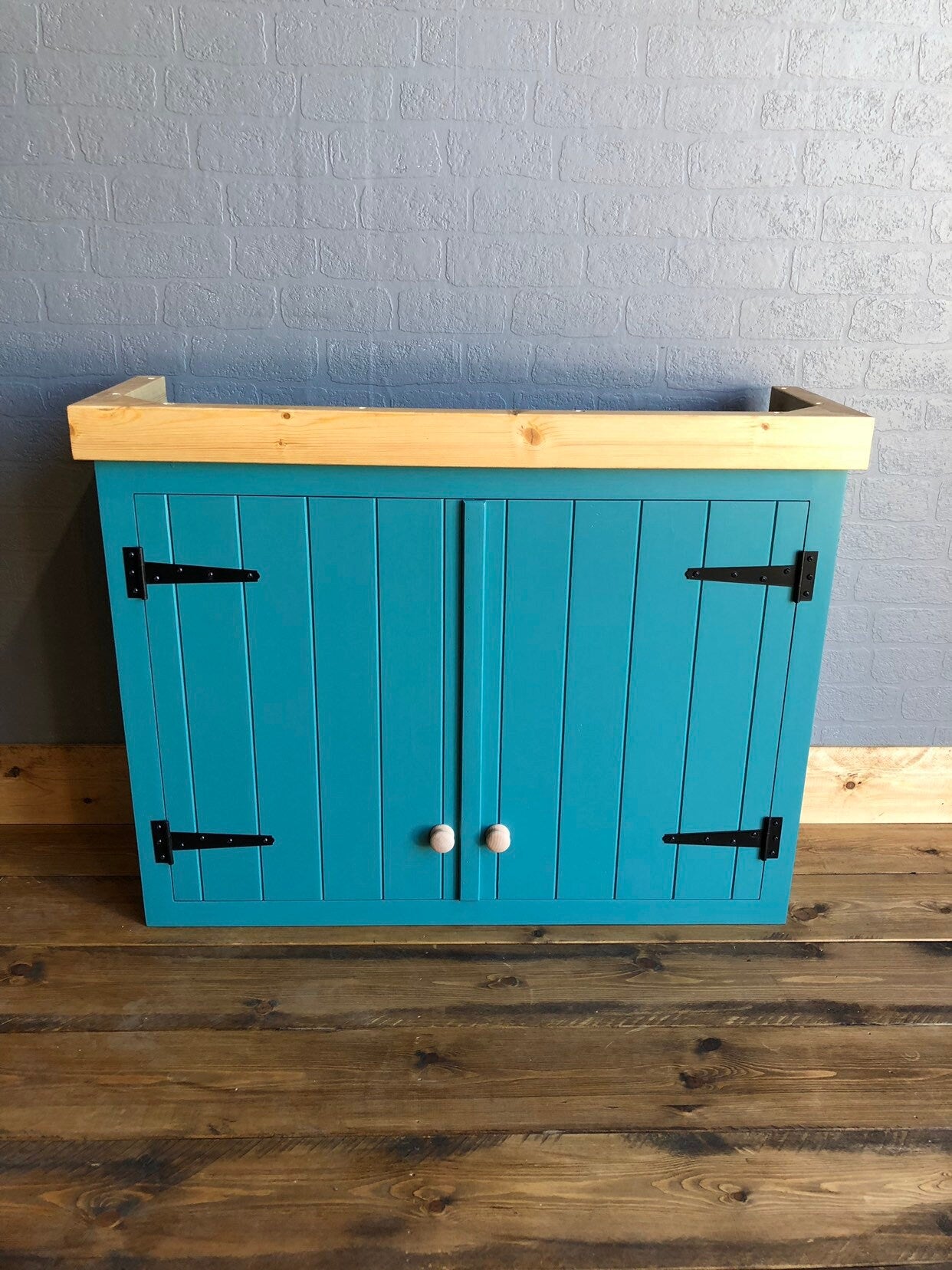 Wooden Double Wall Cupboard - Handmade Kitchen & Utility Storage