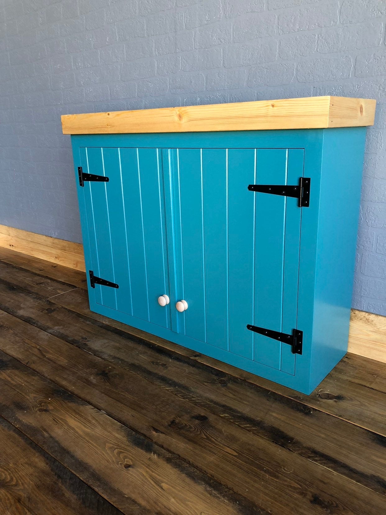 Wooden Double Wall Cupboard - Handmade Kitchen & Utility Storage