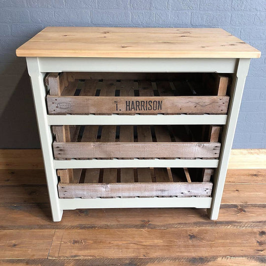 Kitchen Island with Reclaimed Wooden Top - Handmade - Rustic - Freestanding Furniture