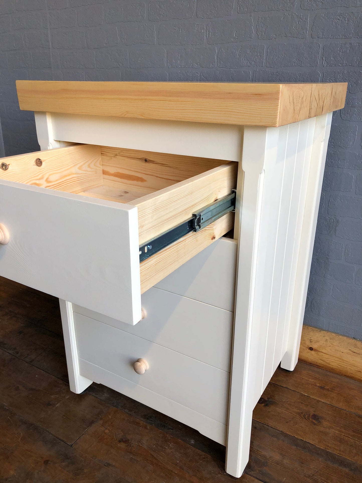 Freestanding Drawer Unit with Pine Top - Kitchen / Utility / Bedroom Drawers - Handmade Rustic Furniture