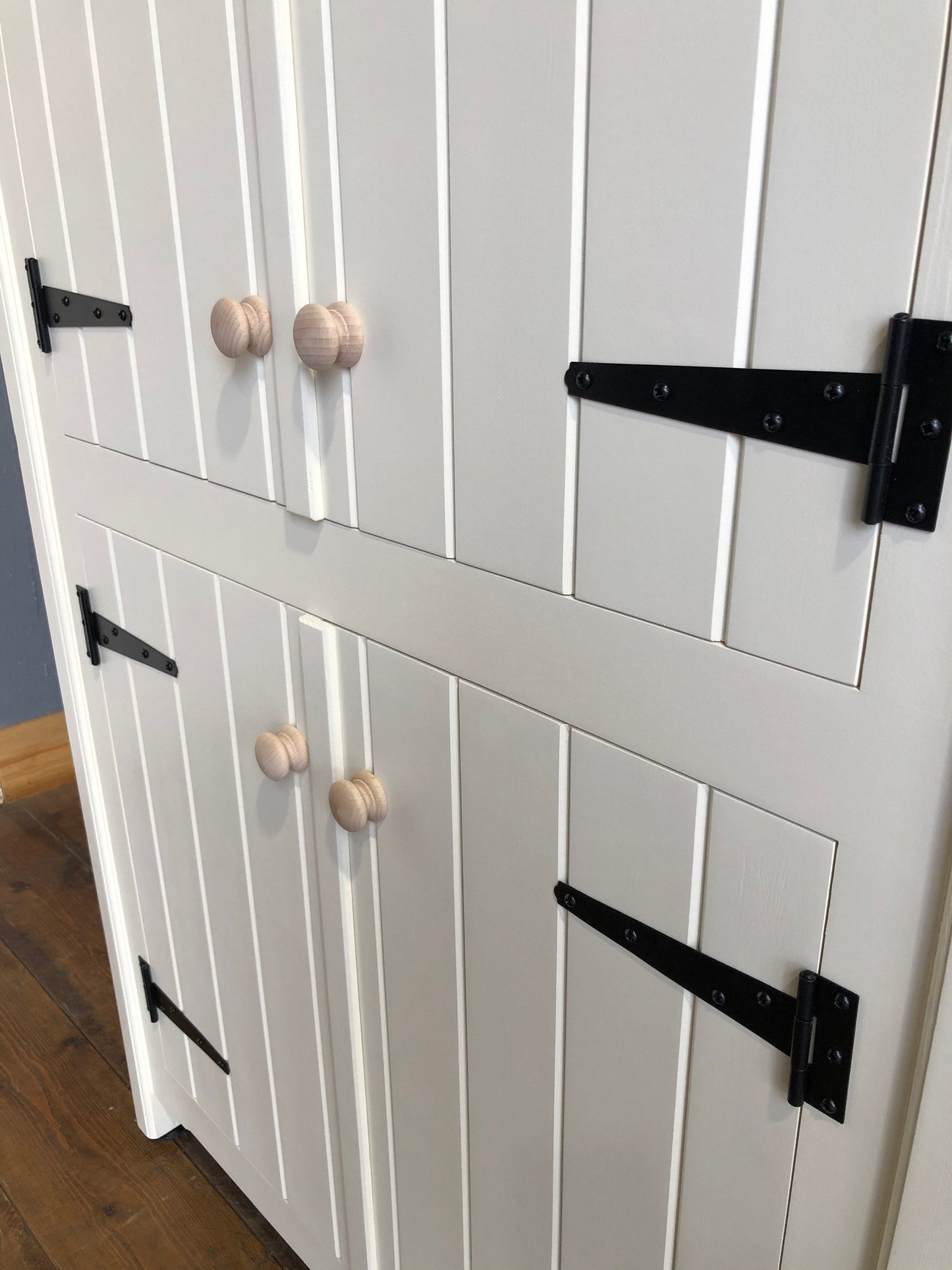 Freestanding Storage Larder with Chunky Pine Top  - Handmade Pantry Unit - Kitchen \ Utility Rustic Furniture